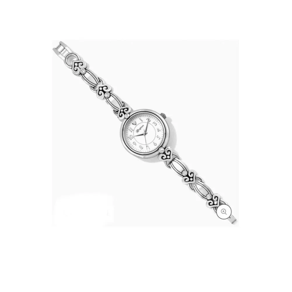 Brighton La Palma Watch Silver Hearts Crystals 7